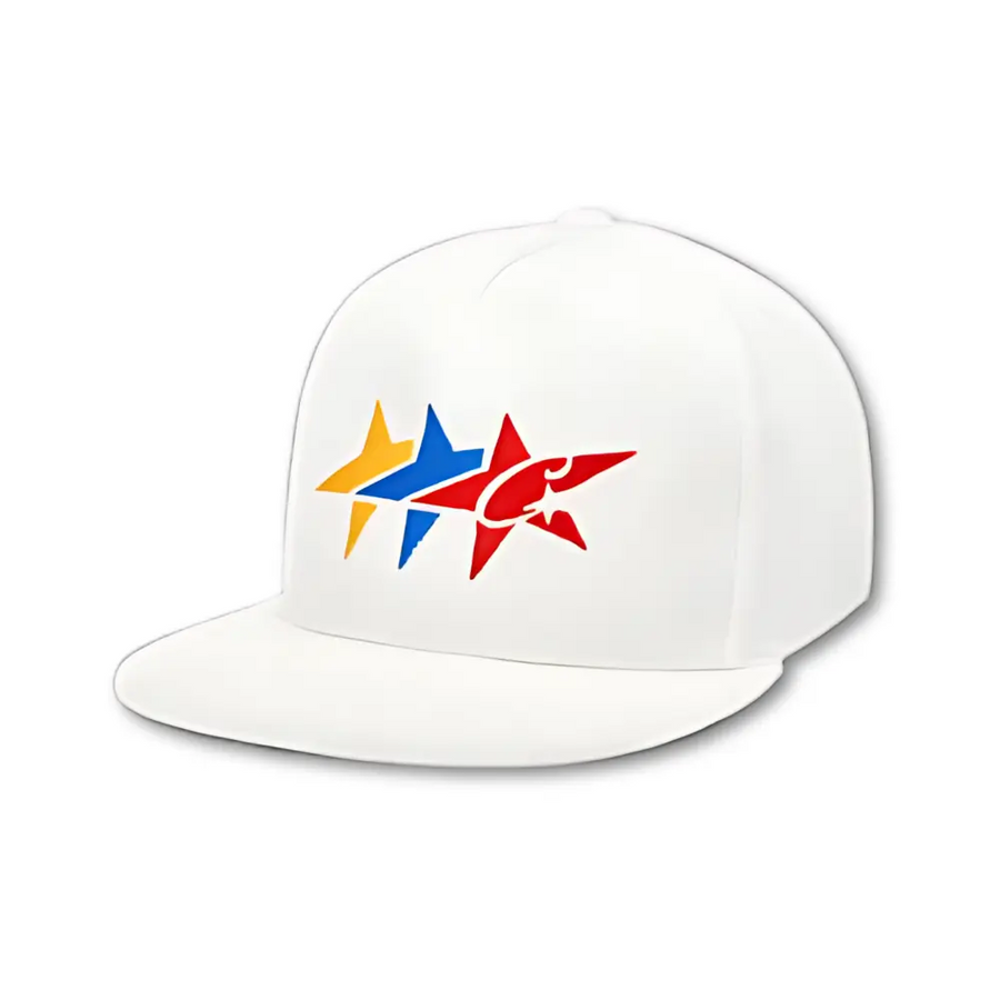 Corteiz C-Star Corduroy Trucker Hat White