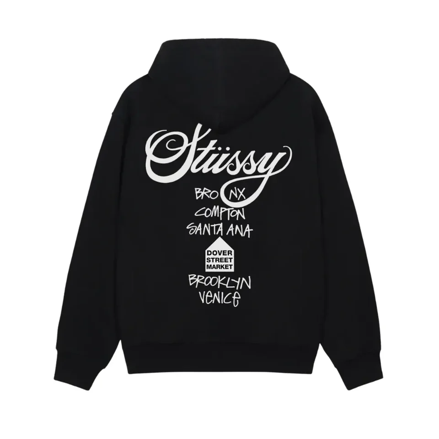 Stüssy Men's DSM World Tour Hoodie Black
