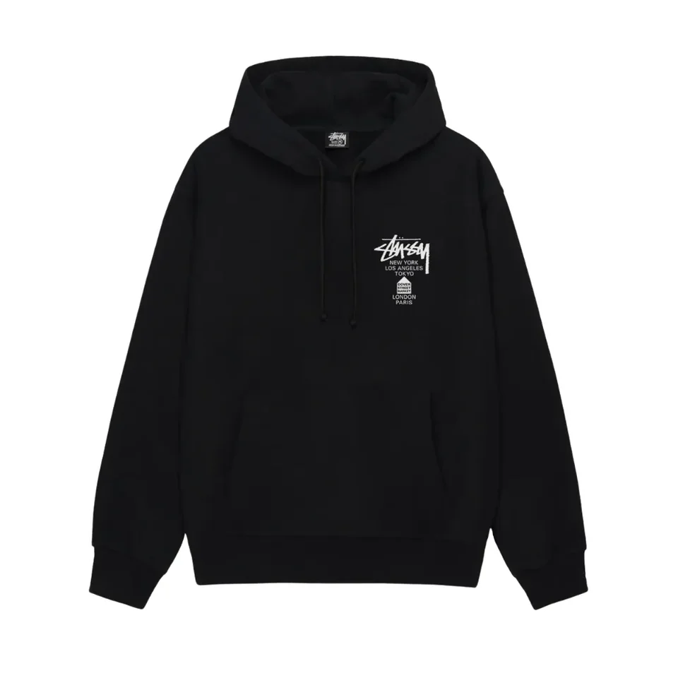 Stüssy Men's DSM World Tour Hoodie Black