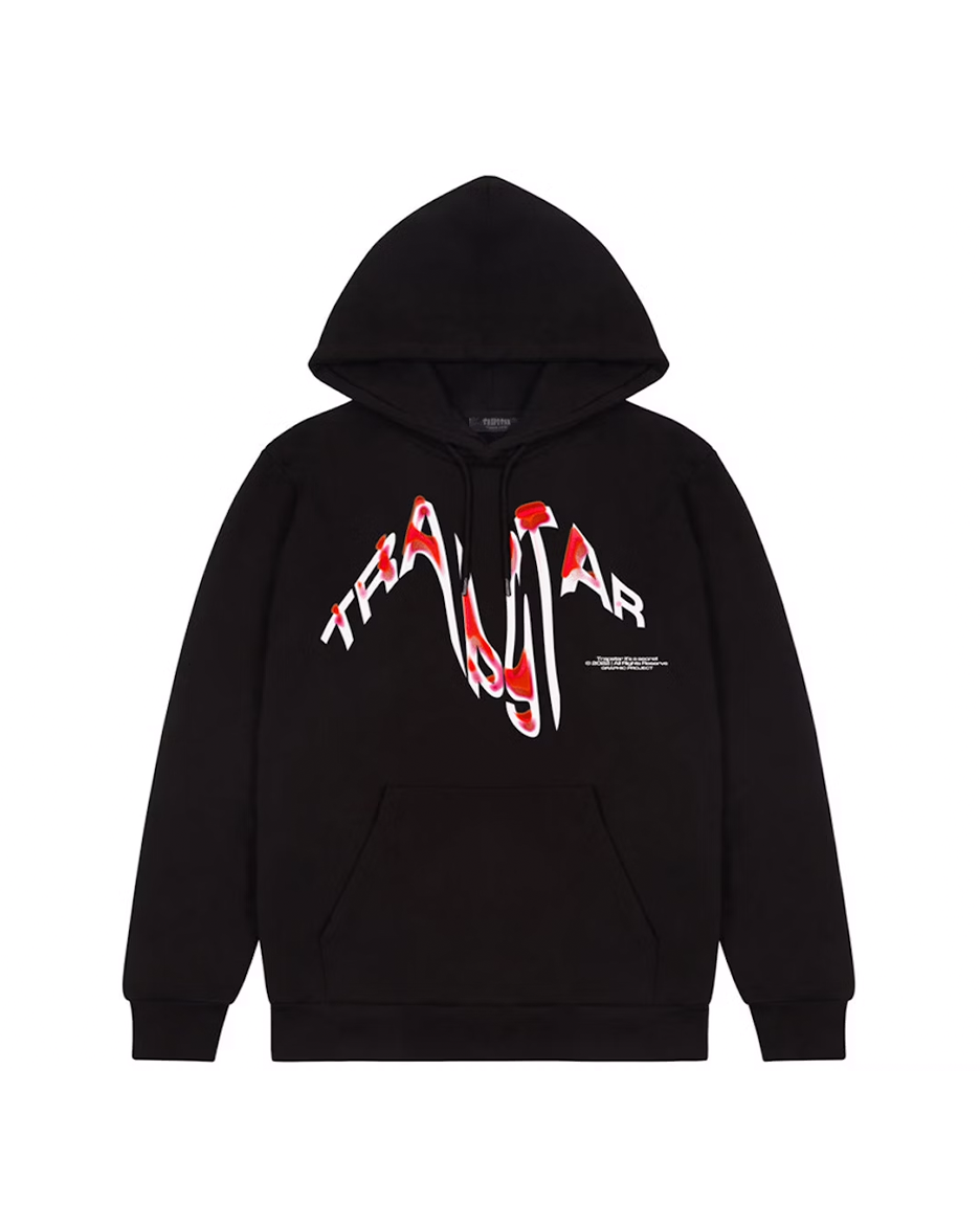 Trapstar Distortion Hoodie (Black/Infrared)