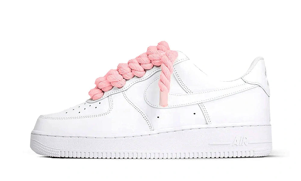 Nike Air Force 1 Low White Rope Laces Pink White