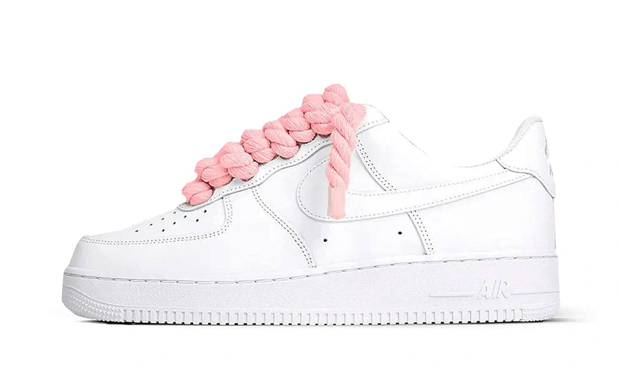 Nike Air Force 1 Low White Rope Laces Pink White