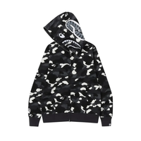 BAPE City Camo Shark Full Zip Hoodie Black