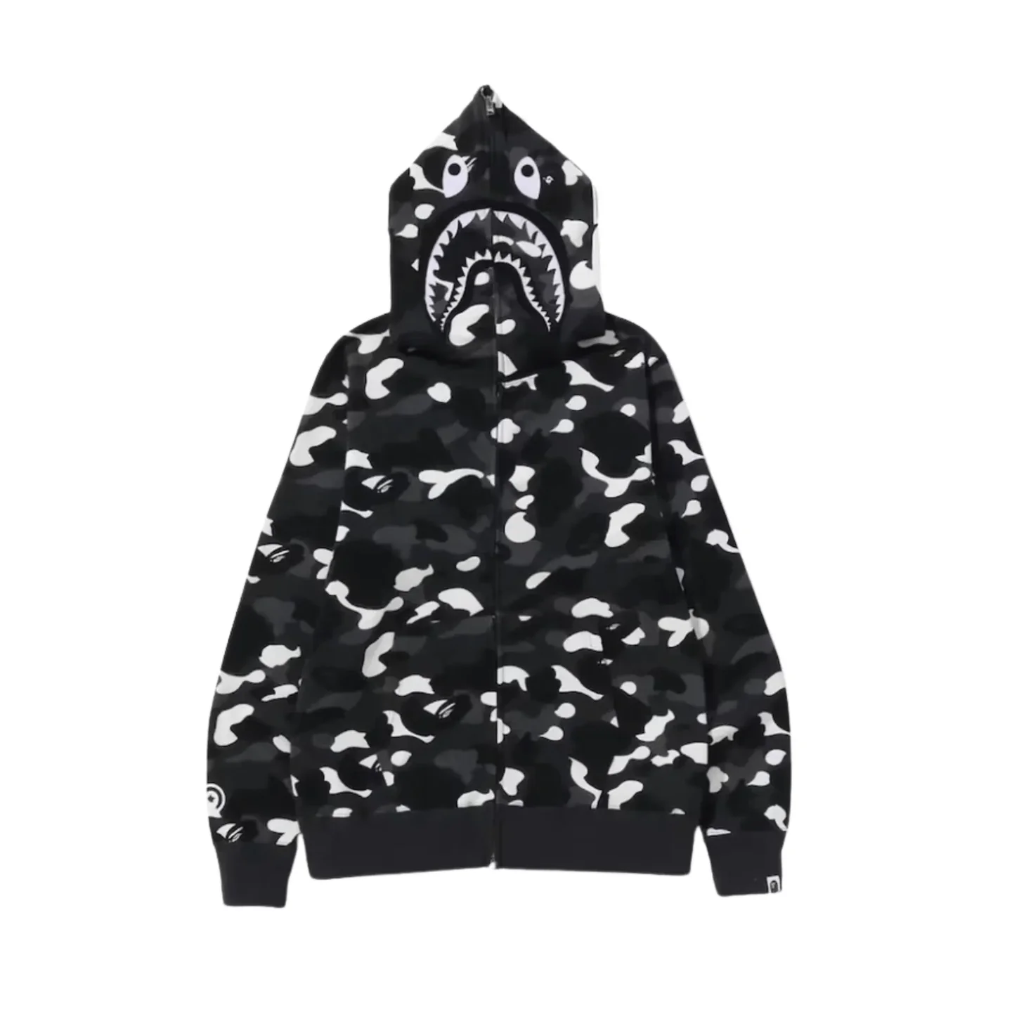 BAPE City Camo Shark Full Zip Hoodie Black