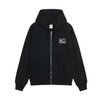 Stussy x Nike Stone Washed Fleece Zip Hoodie (FW25) Black