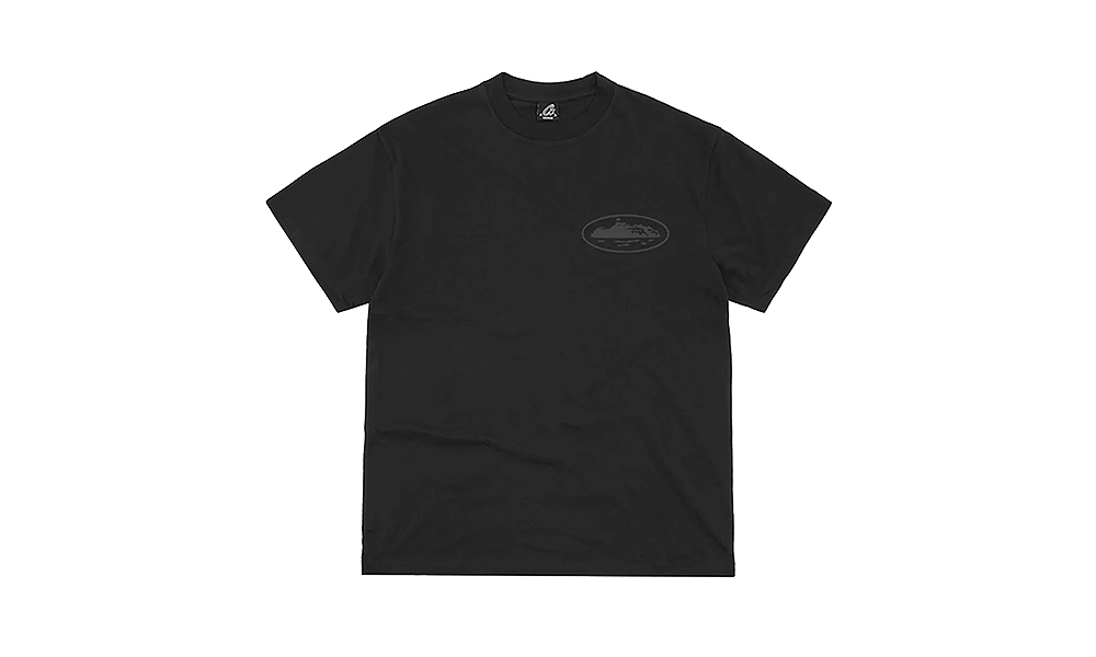 Corteiz Reflective Logo T-shirt Black