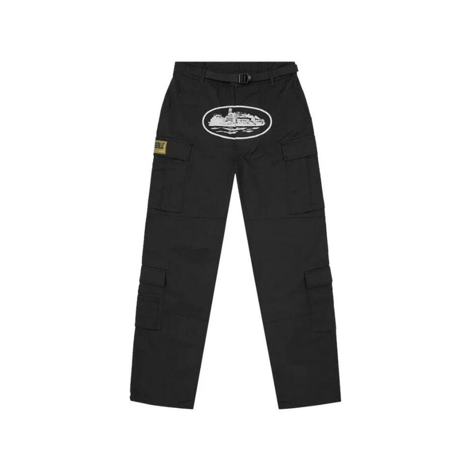 Corteiz Guerillaz Cargo Trousers Black/Purple