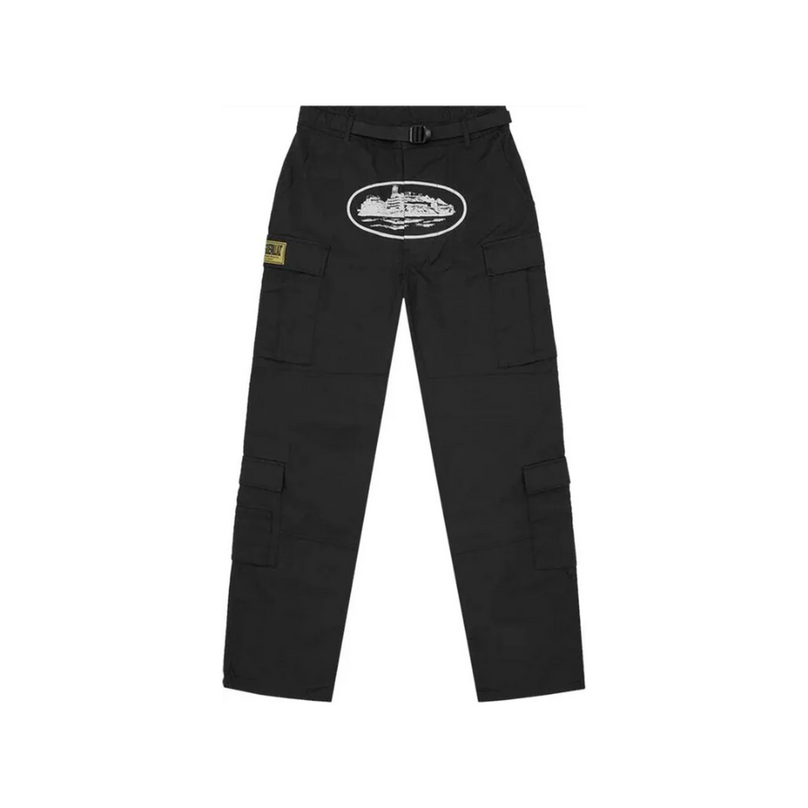 Corteiz Guerillaz Cargo Trousers Black/Purple