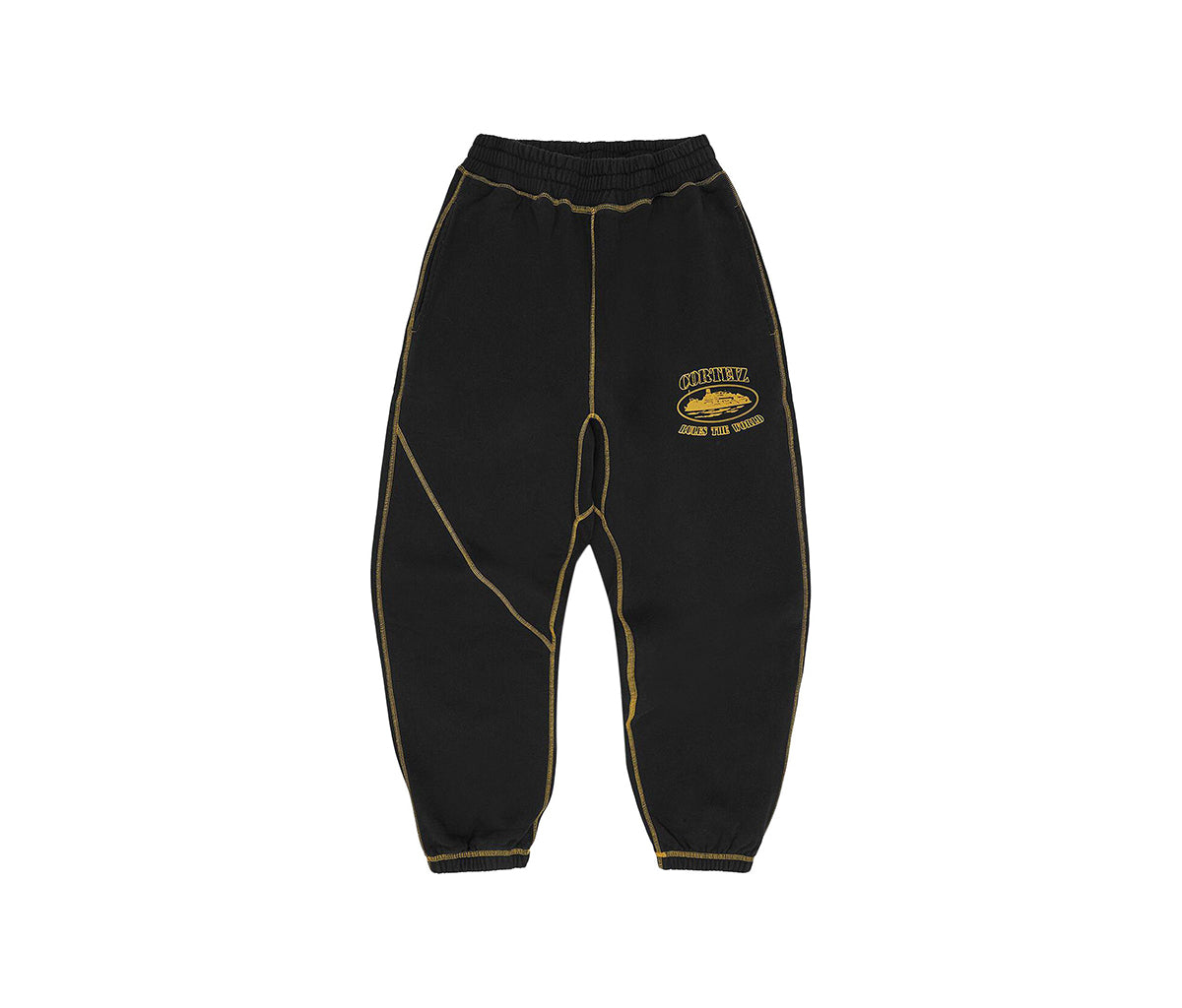 Corteiz Alcatraz Contrast Trousers Black/Yellow