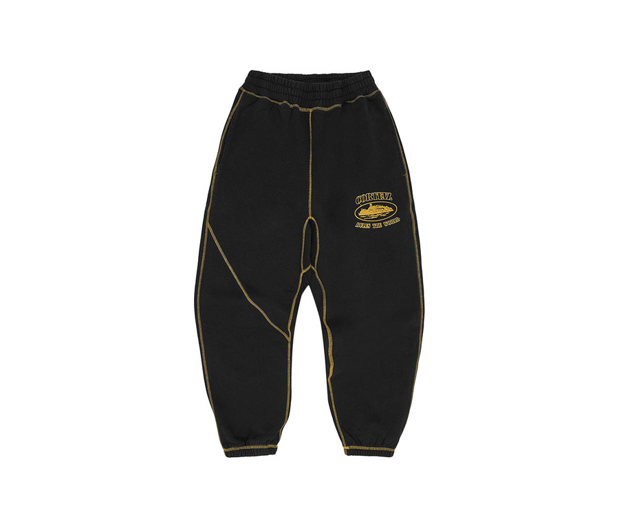 Corteiz Alcatraz Contrast Trousers Black/Yellow