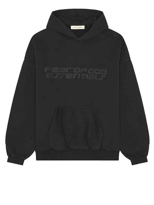 Essentials Black Hoodie 90s