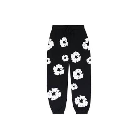 Denim Tears Cotton Wreath Black Pants