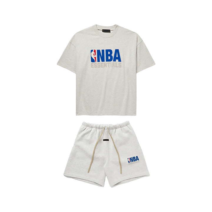 Essentials NBA Grey Shorts Set