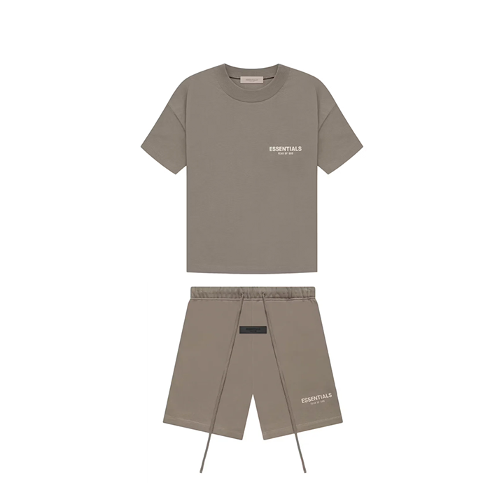 Essentials Taupe Shorts Set