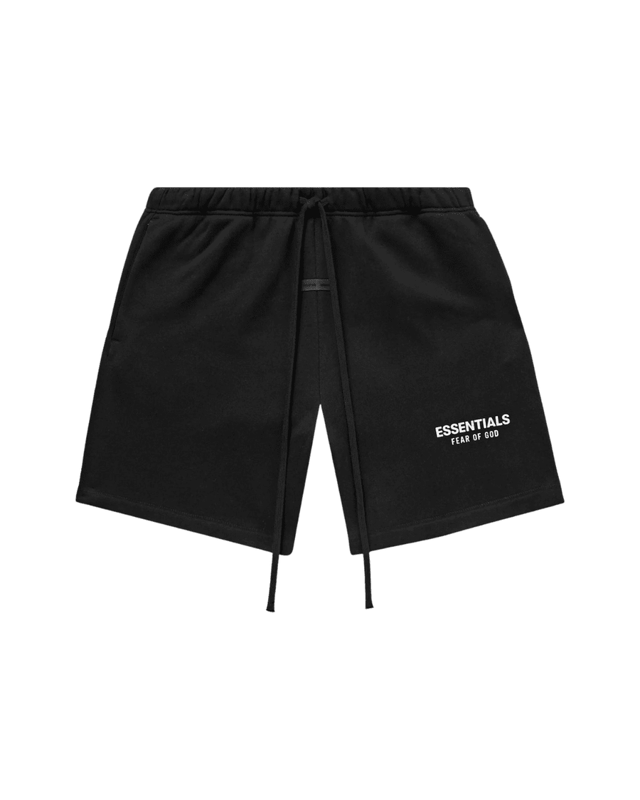 Essentials Black Fleece Shorts