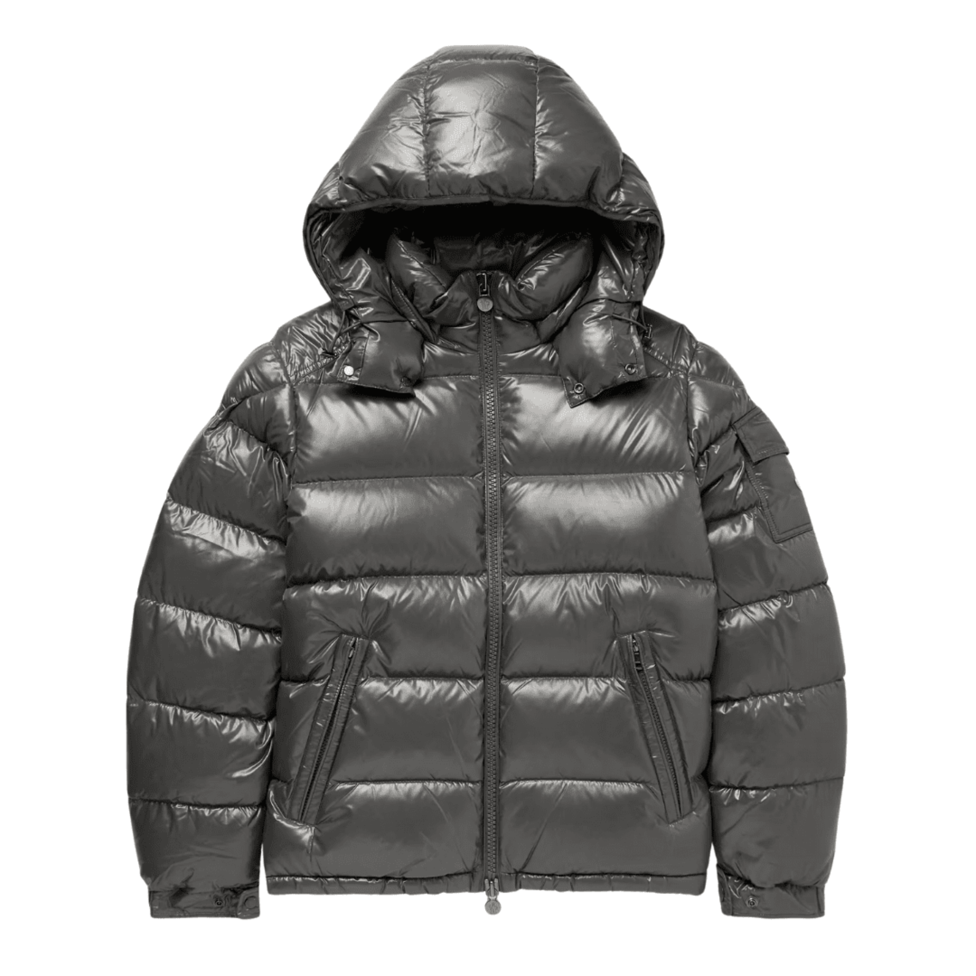 Moncler Maya Logo-Appliquéd Quilted Nylon Hooded Down Jacket (Khaki) (EX-DISPLAY)