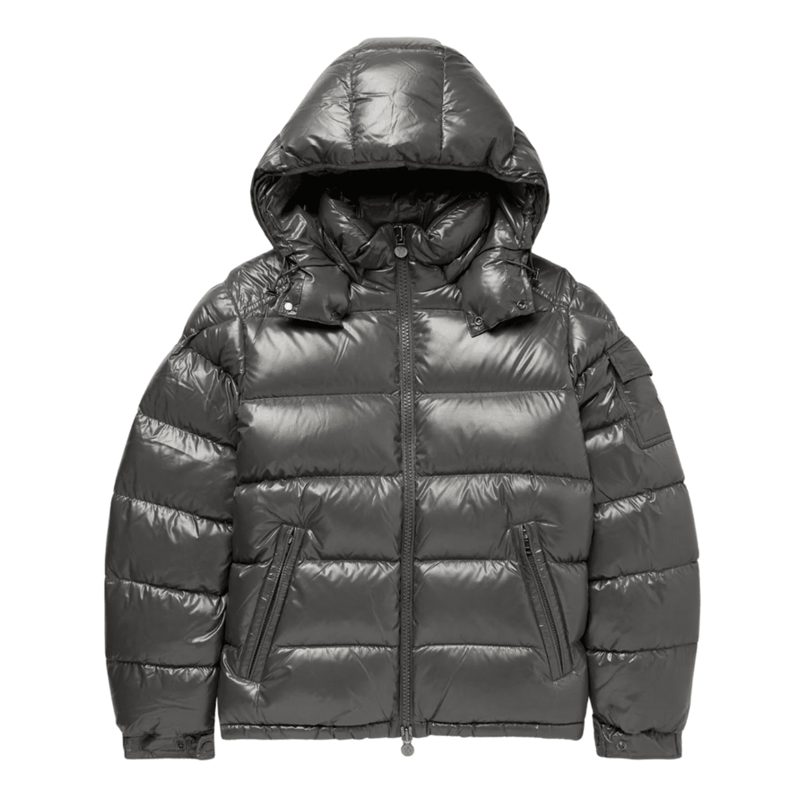 Moncler Maya Logo-Appliquéd Quilted Nylon Hooded Down Jacket (Khaki) (EX-DISPLAY)