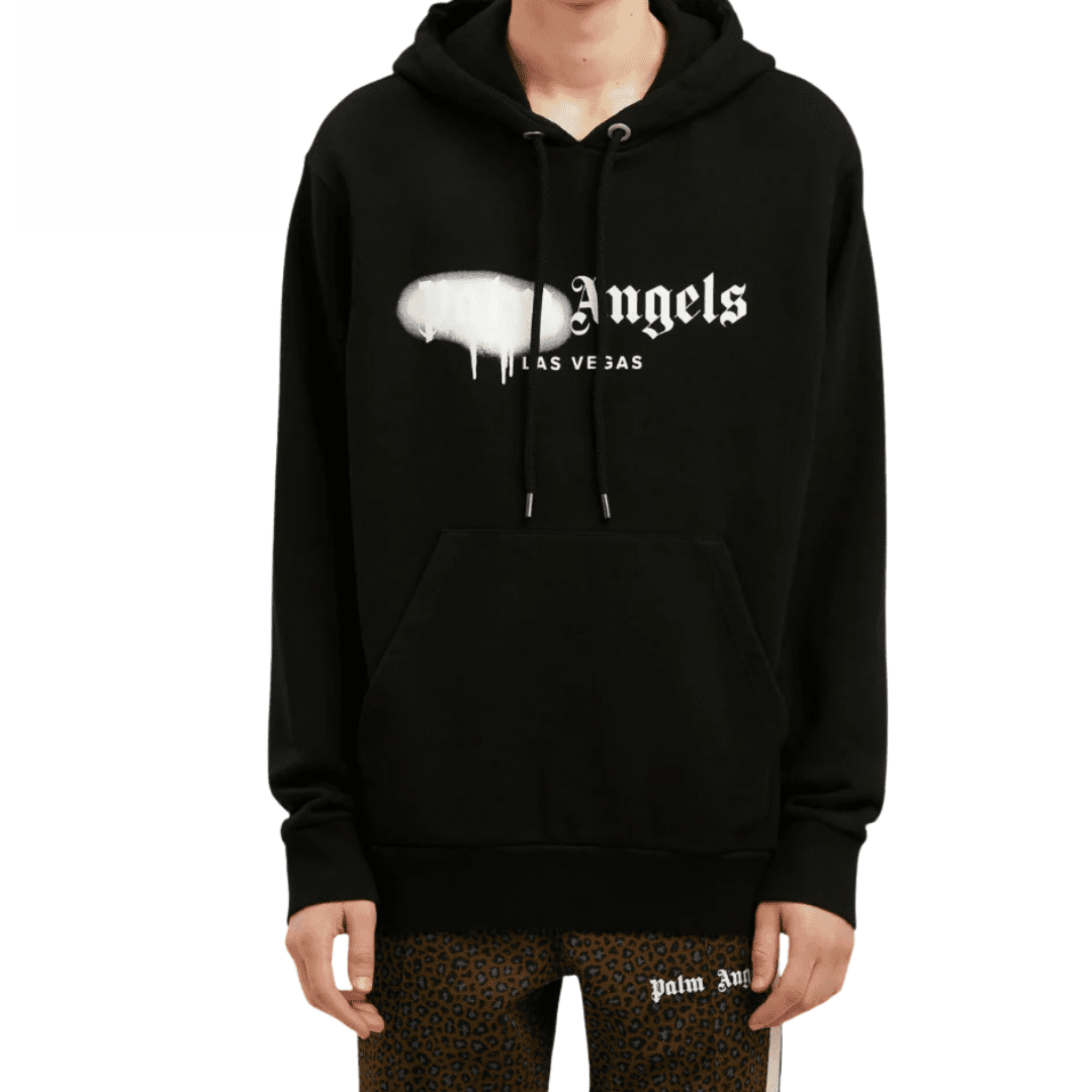 Palm Angels Las Vegas Sprayed Hoodie – Black/White (EX-DISPLAY)