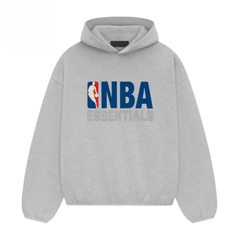 BLUZA ESSENTIALS NBA HOODIE LIGHT HEATHER