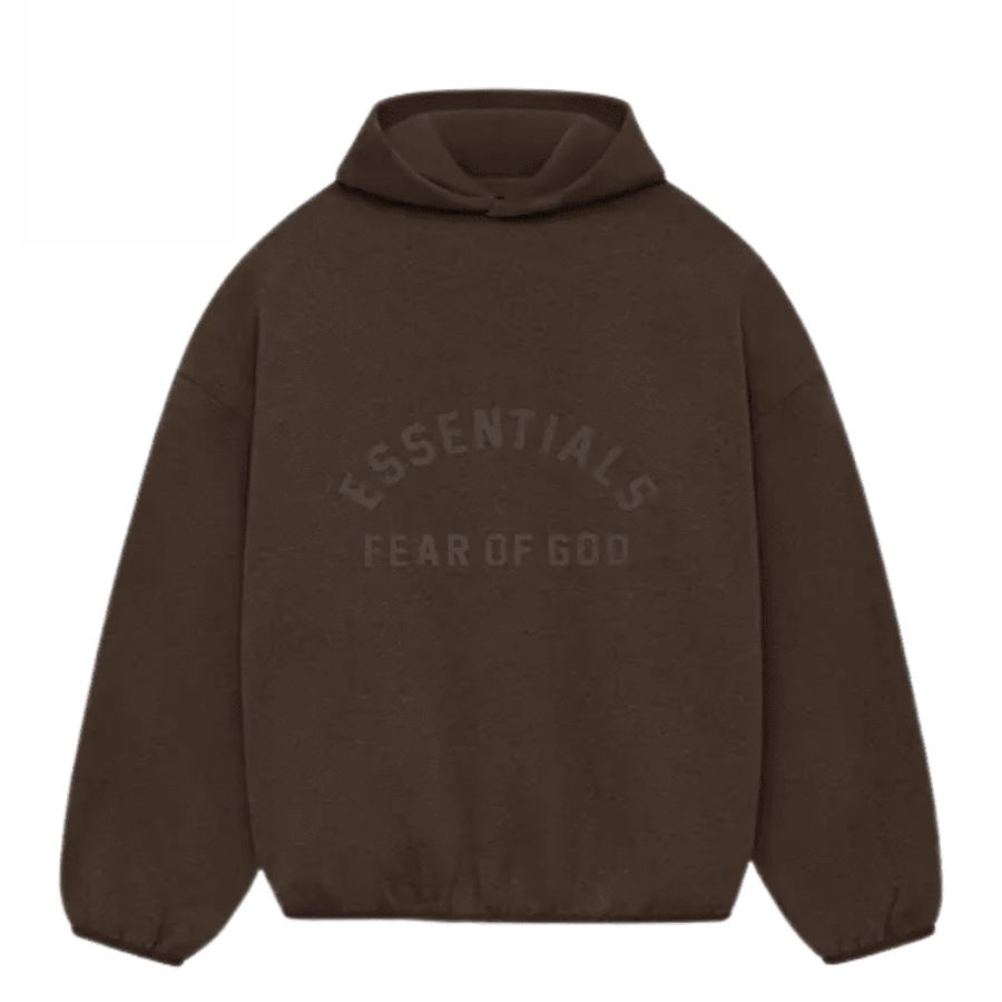 Essentials Nylon Fleece Hoodie Heather Wood/Wood