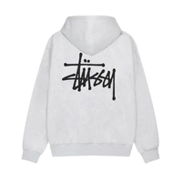 Stüssy Men's Basic Stüssy Hood Ash Heather Hoodie