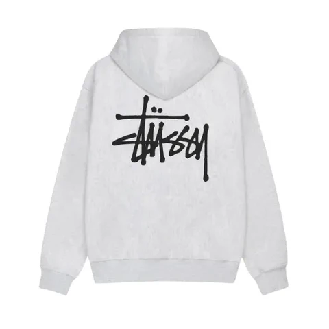 Stüssy Men's Basic Stüssy Hood Ash Heather Hoodie