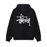 Stüssy Men's Basic Stüssy Hood Zip Black Hoodie