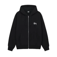 Stüssy Men's Basic Stüssy Hood Zip Black Hoodie