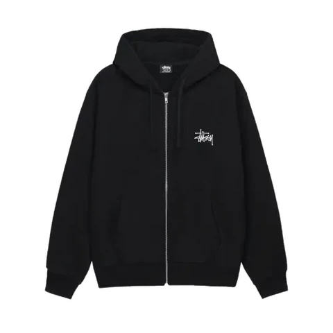 Stüssy Men's Basic Stüssy Hood Zip Black Hoodie