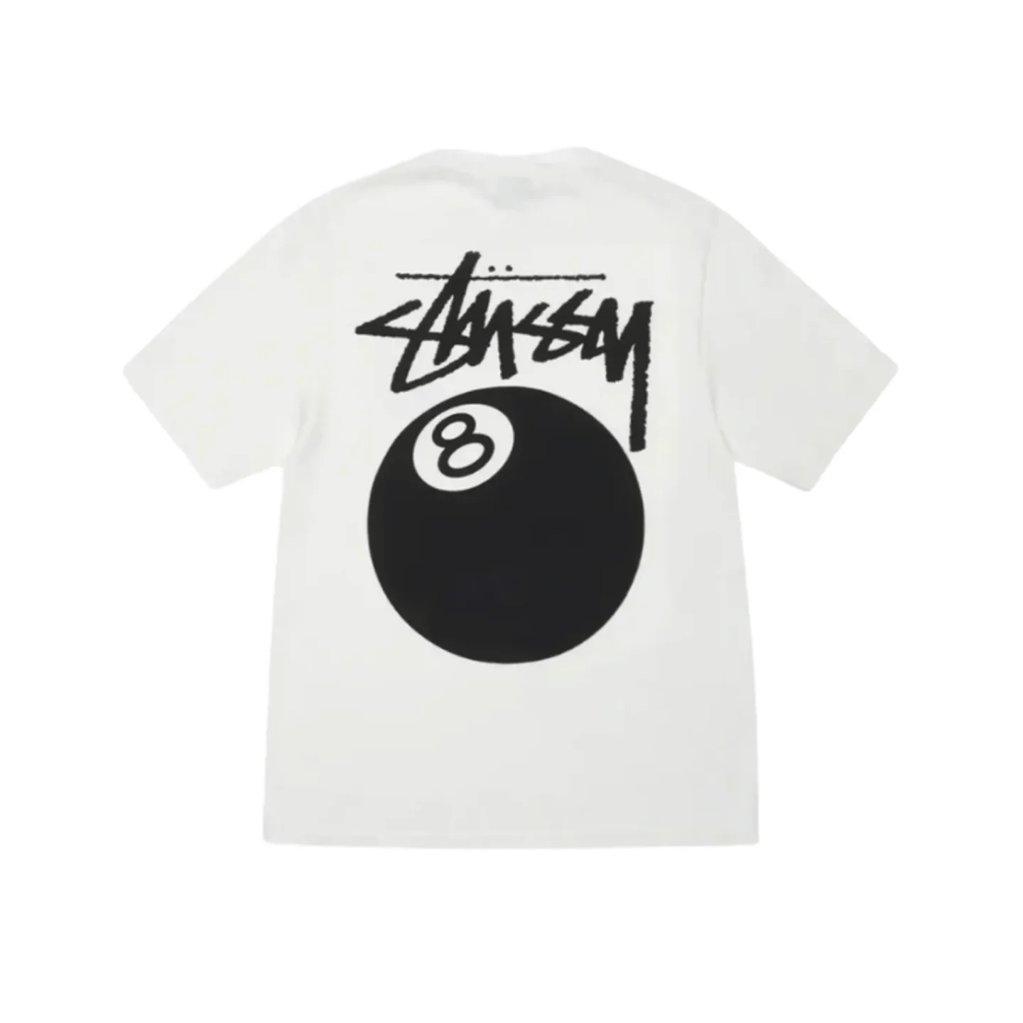 Stussy 8 Ball Pigment Dyed White T-Shirt
