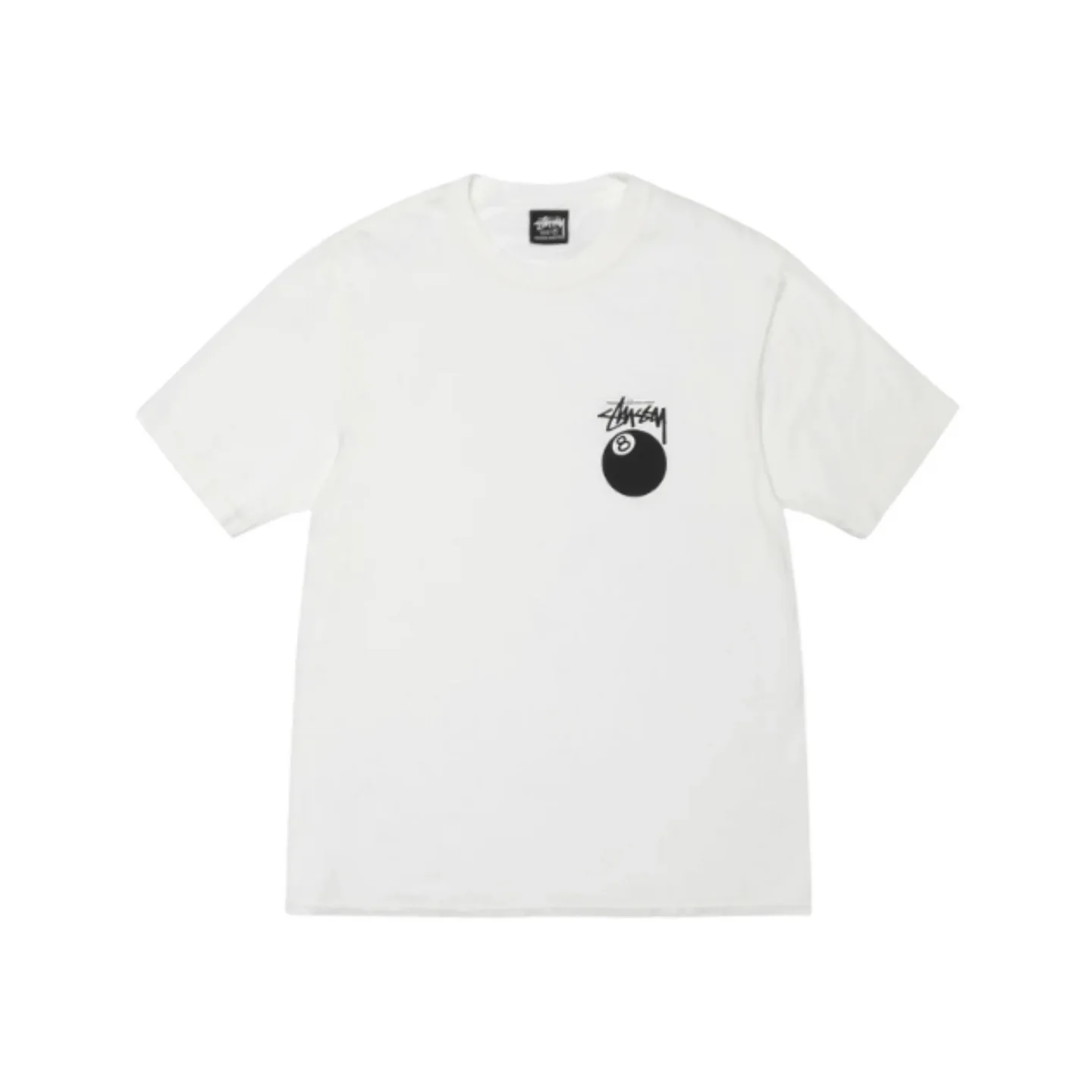 Stussy 8 Ball Pigment Dyed White T-Shirt