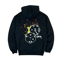 Stussy Fire Dice Hoodie Black