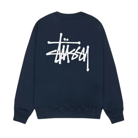 Stussy Men's Basic Stussy Crew Neck Navy