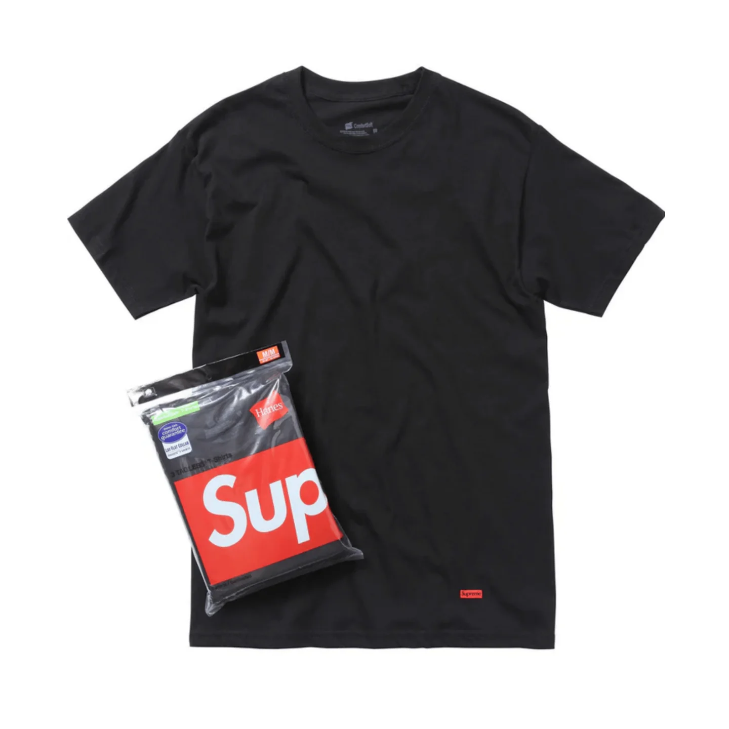 Supreme/Hanes Tee Black (1 pc)