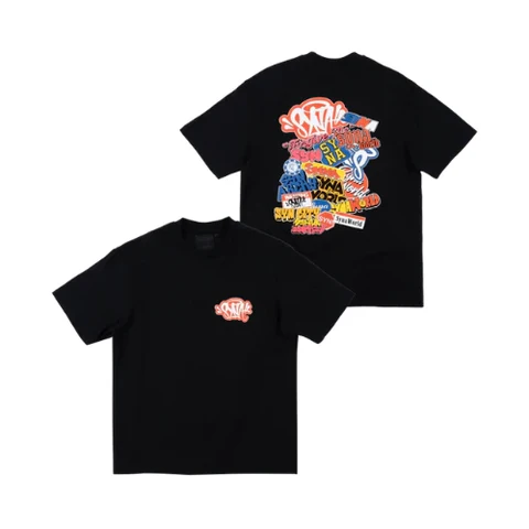 Syna World Sticker Tee - Black