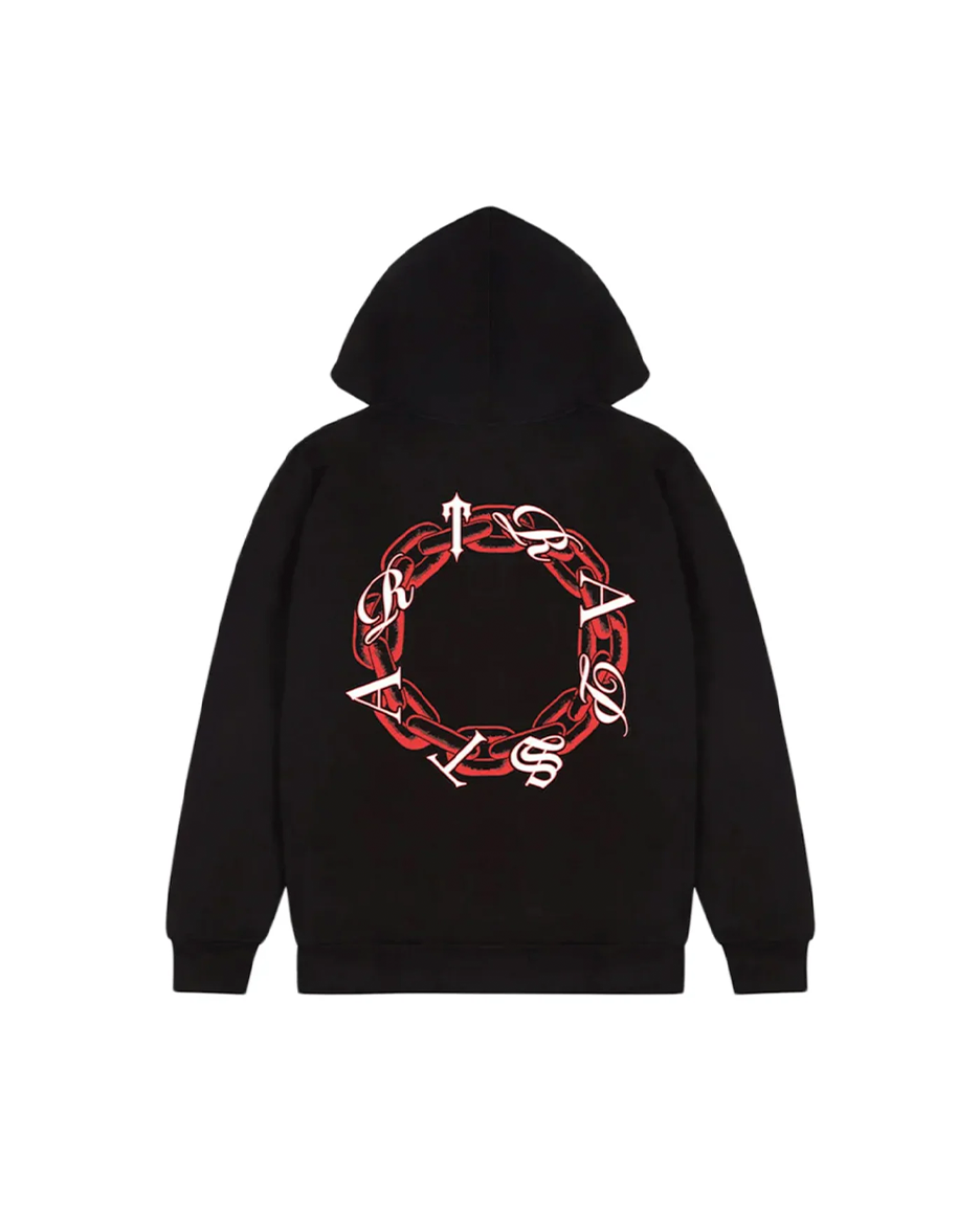 Trapstar Chain Script Hoodie (Black/Red)