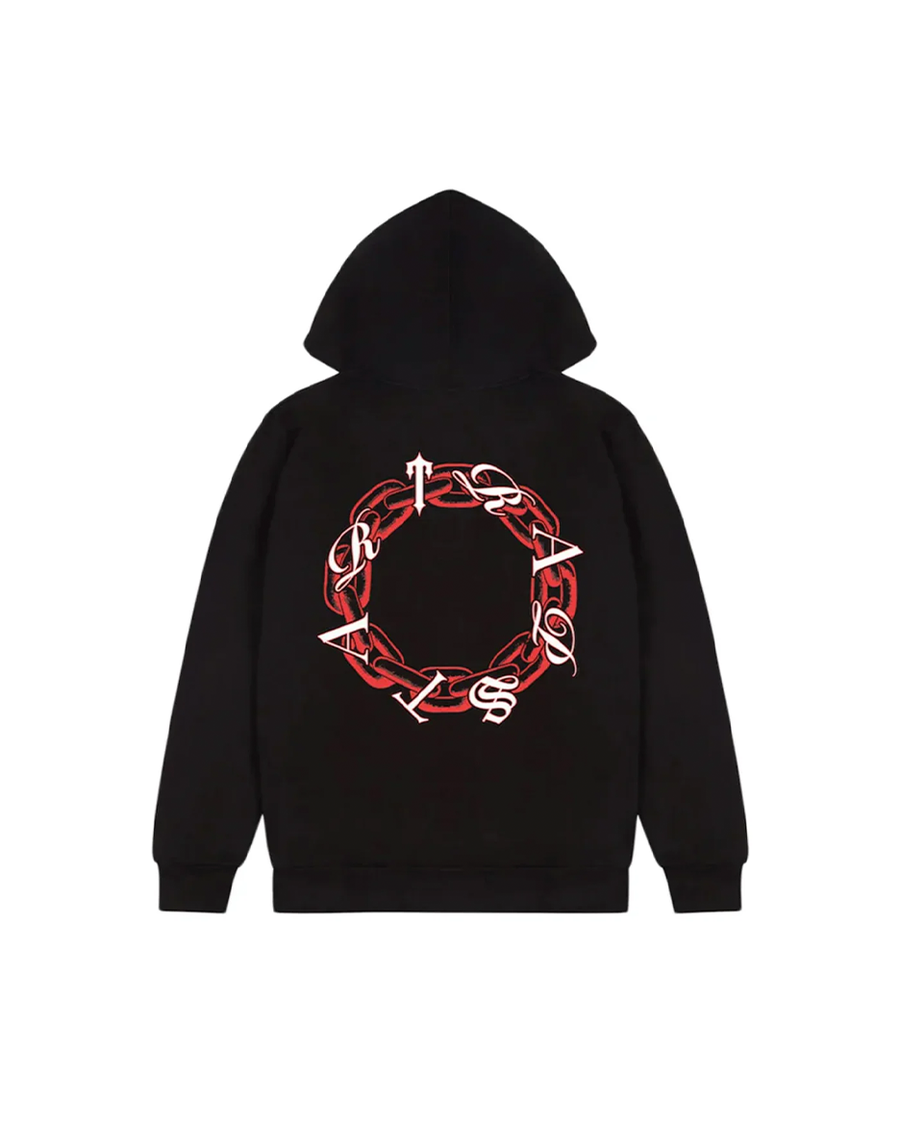 Trapstar Chain Script Hoodie (Black/Red)