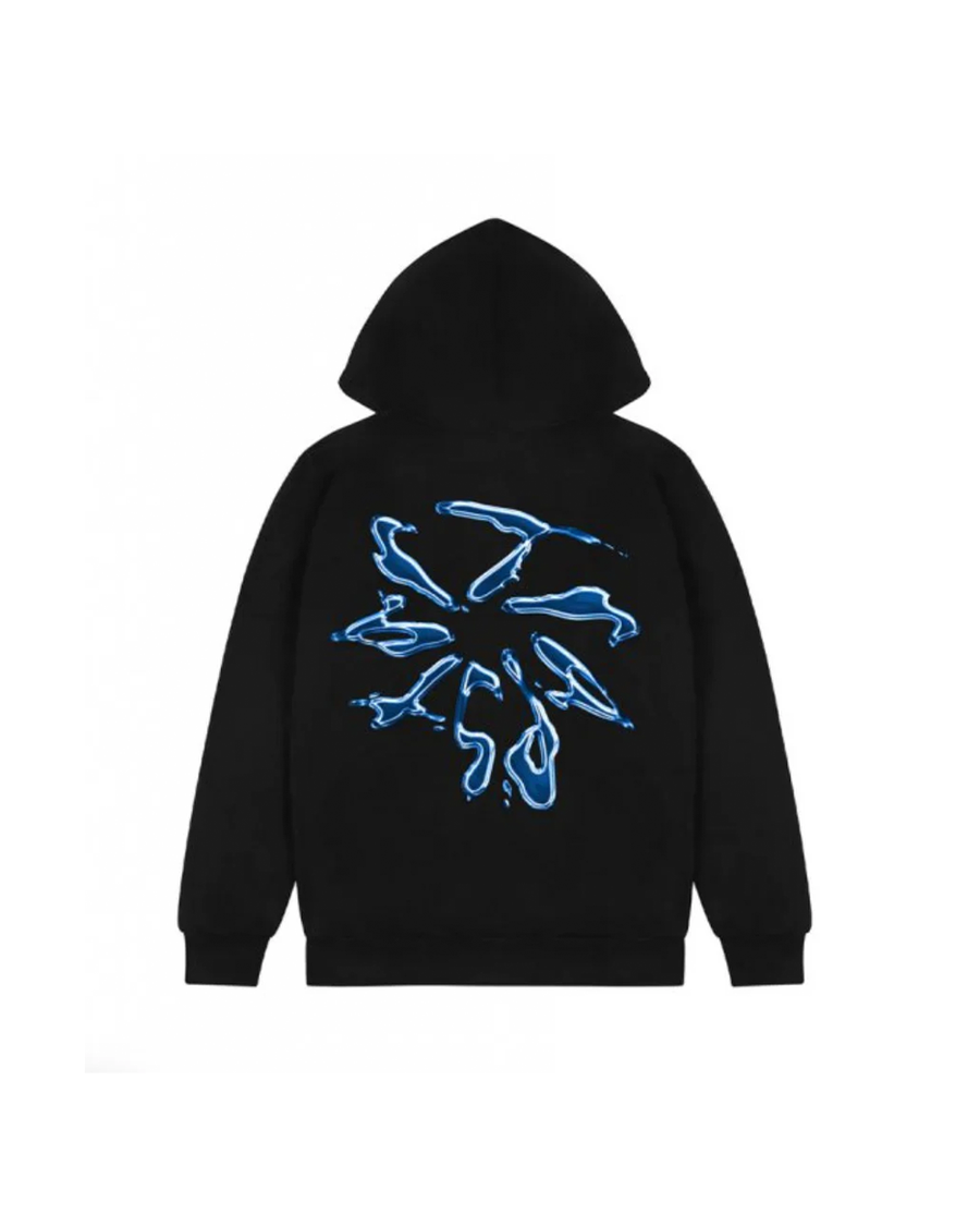 Trapstar Liquid Hoodie (Black/Blue)