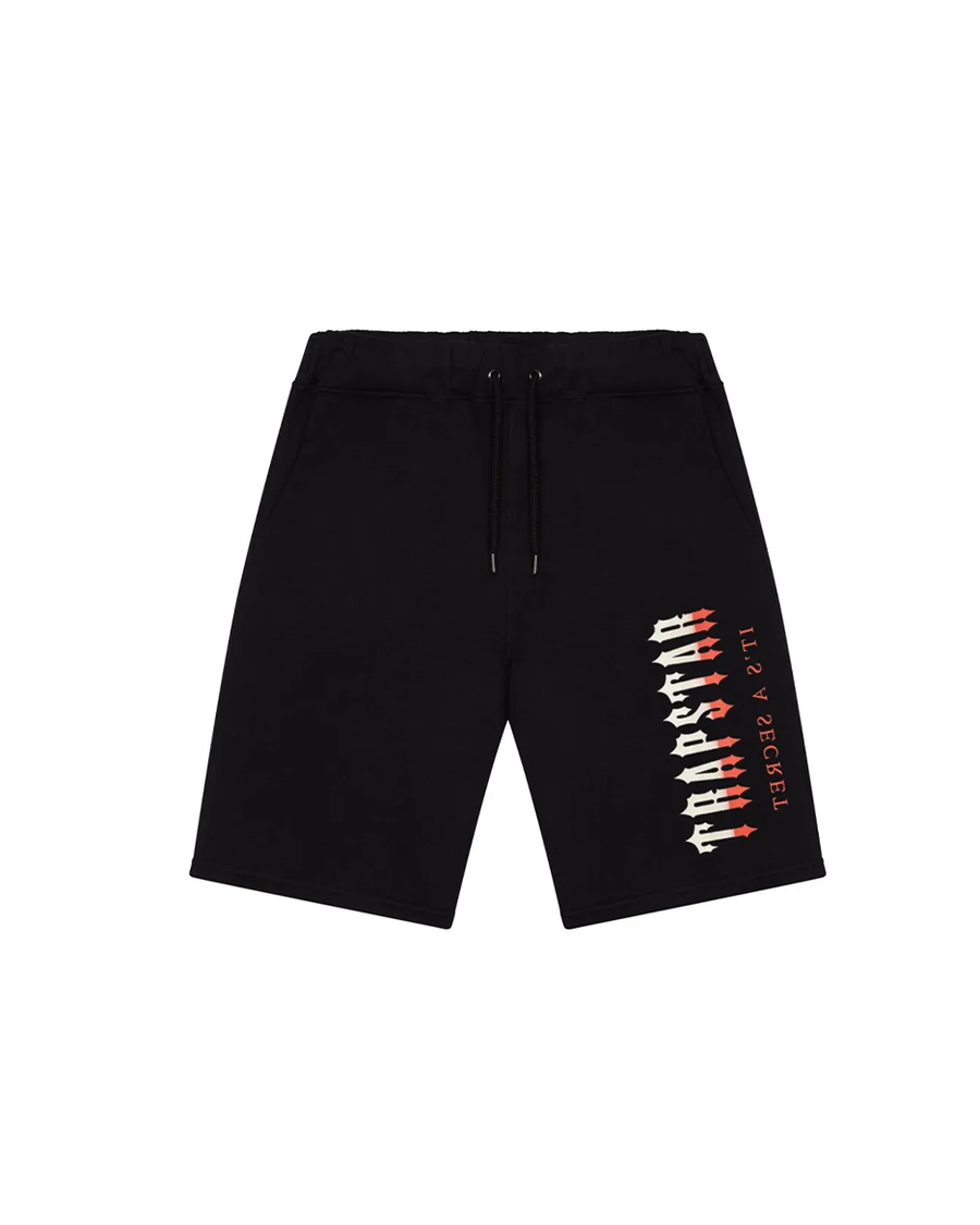 Trapstar Oversized Decoded Shorts (Black/Red Gradient)