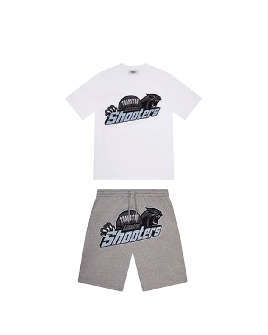 Trapstar Shooters Short Set (White/Baby Blue)