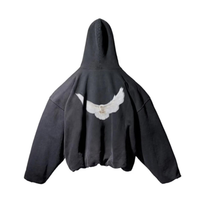 YeezyxGap Engineered by Balenciaga Dove Washed Black Hoodie LAA