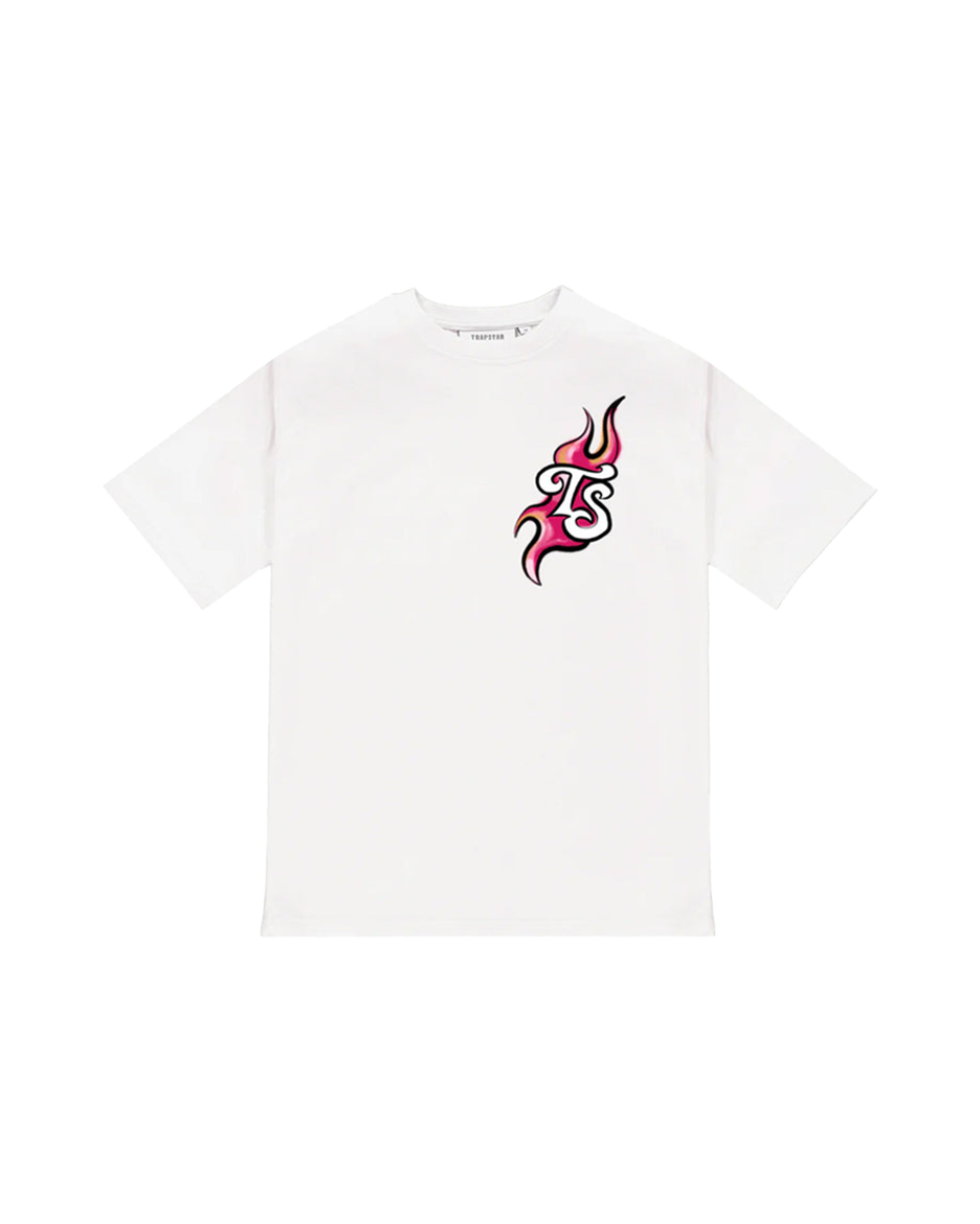 Trapstar Trail Blaze T-Shirt (White/Infrared)