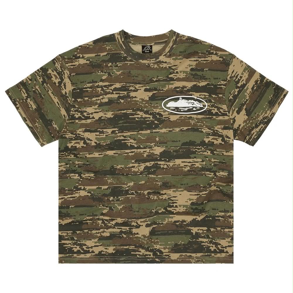 Corteiz Island Puff Print Tee Digi Camo
