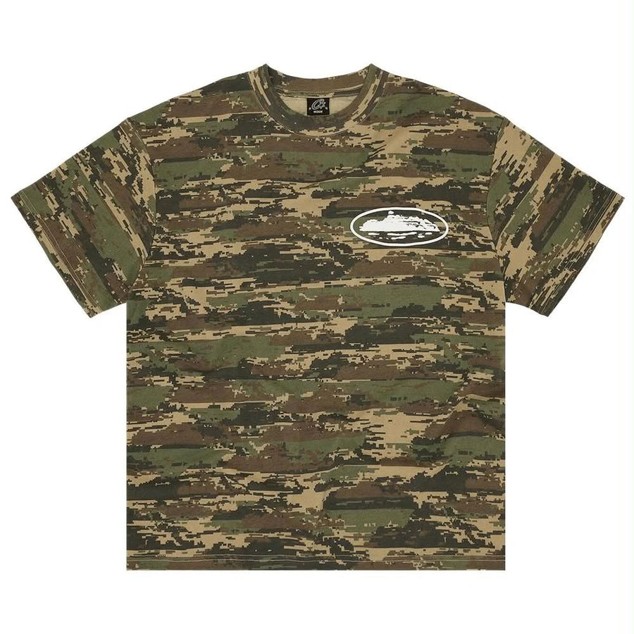 Corteiz Island Puff Print Tee Digi Camo