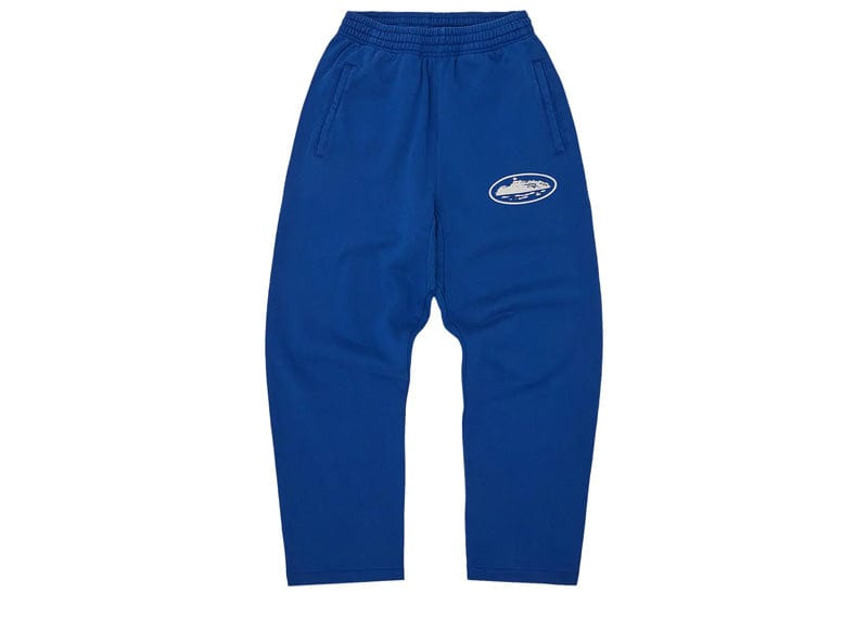 Corteiz RTW Island Puff Print Open Hem Trousers Blue