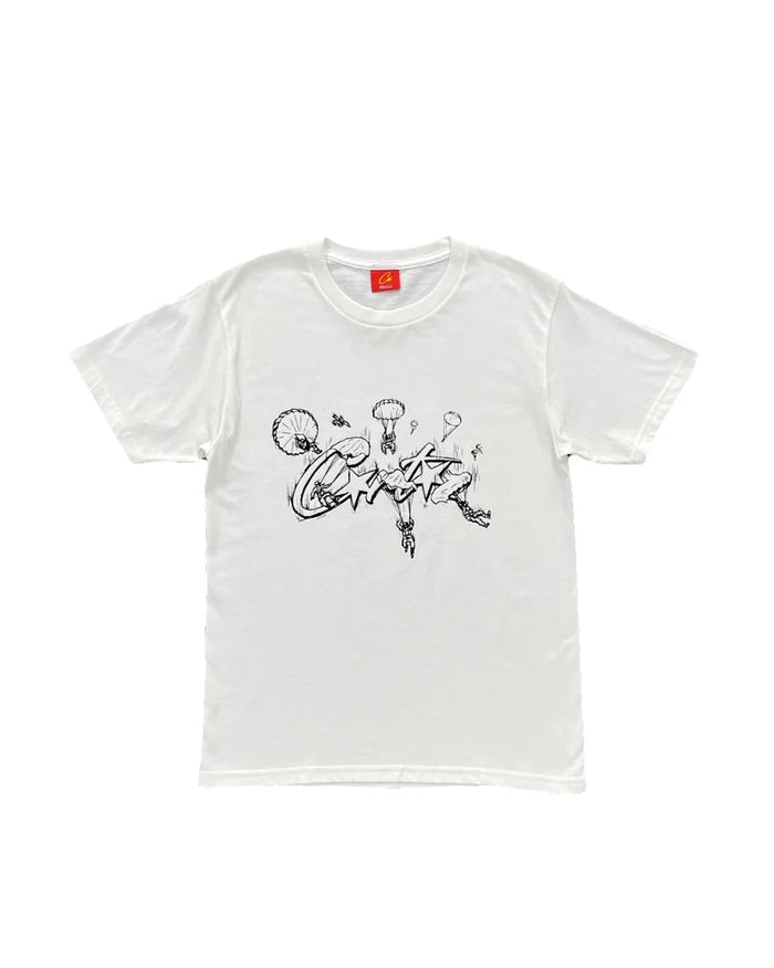 Corteiz Allstarz Skydiver T-Shirt White