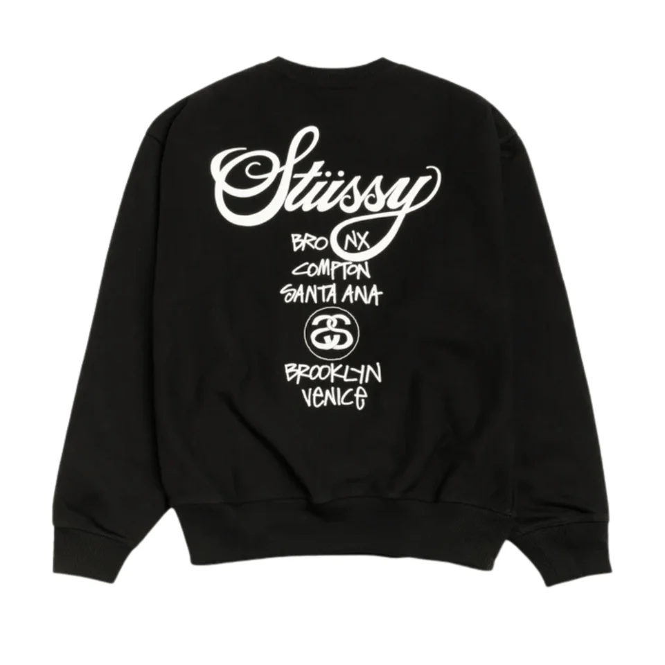 Stussy World Tour Crewneck Black