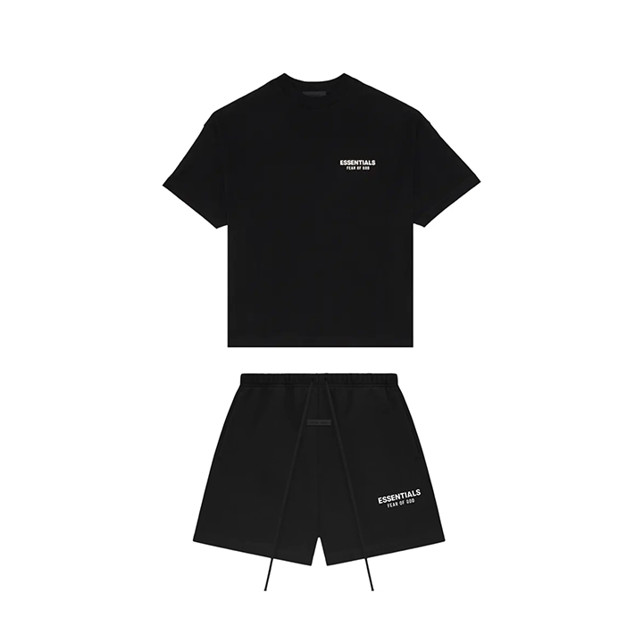 Essentials Black/White Short Set