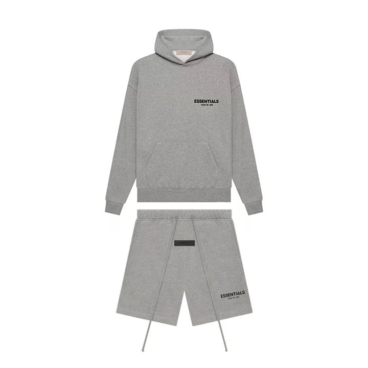 Essentials Hoodie + Shorts Set Dark Oatmeal