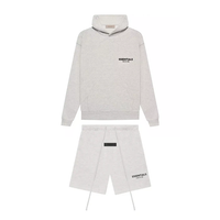Essentials Light Oatmeal Hoodie + Shorts Set